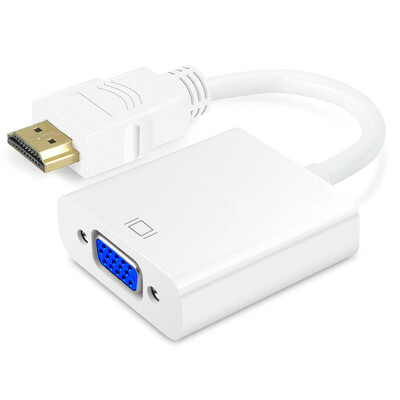 

Конвертер Capshi для HDMI в VGA Кабель адаптера для адаптера HD к VGA ПК без питания Нет аудио порта