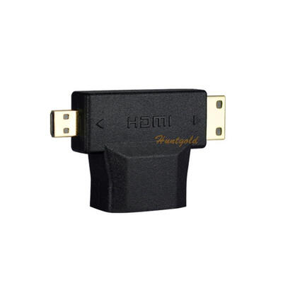 

Стандартный HDMI Женский к Micro HDMI и Mini HDMI Мужской Тригональная разъем адаптера Новый