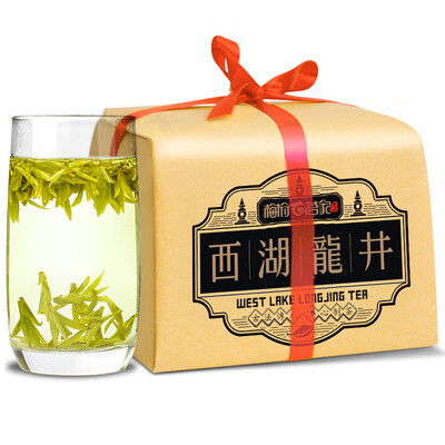 

Mei House Tea House 2018 Новый чайный чай Зеленый чай Западное озеро Лунцзинский чай Старый чайный вал Специальная бумажная сумка 200г Весенний чай