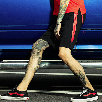 

Mens printed fifth-pants street hip-hop loose casual pants