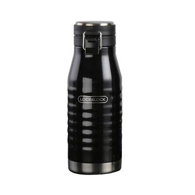 

Locks&buckles black wave vacuum flask large capacity car water cup fashion business stainless steel cups for men&women apply LHC4149BLK 460ml