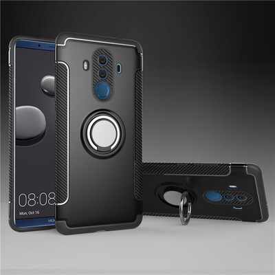 

Huawei Mate 1010 Pro Armor Car Magnetic Suction Ring Bracket Silicon TPU Hard PC Phone Case