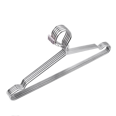 

Pinmai stainless steel windproof hanger non-slip groove drying rack 5 sticks solid fixed buckle drying rack home outdoor clothes hanging clothes support