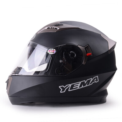 

Yema YEMA 829 Motorcycle Helmet Male Full Cover Summer Double Lens Full Helmet Female Electric Running Helmet Safety helmet Four seasons Code Black