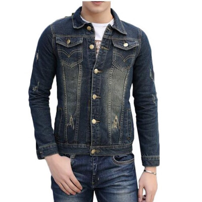 

Zogaa New Men's Jacket Jeans Wear Washing