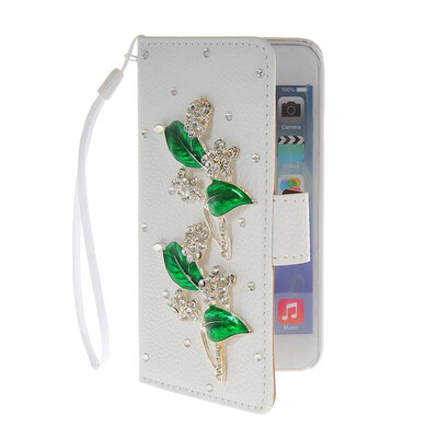 

MOONCASE Luxury Crystal Rhinestone Leather Side Flip Stand Shell Back ЧЕХОЛ ДЛЯ Apple iPhone 6 ( 4.7 inch )