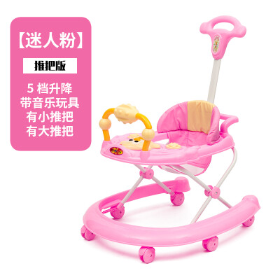 

Baby Walker with 8 Mute Rotating Wheels Anti Rollover Multi-functional Child Walker Seat Walking Aid Assistant First Step Car