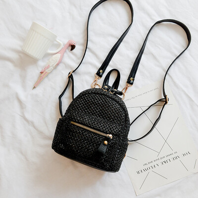 

SGARR Women Summer Straw Backpack High Quality Handmade School Bags For Teenage Girls New Fashion Mini Ladies Travel Backpacks