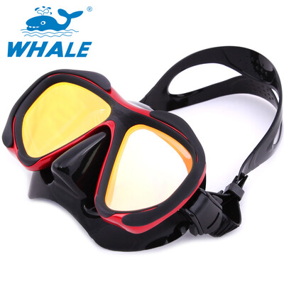 

Whale Brand Professional Зеркальная акваланговая маска для подводного плавания с закаленным зеркальным стеклом для стекла 5-цветно