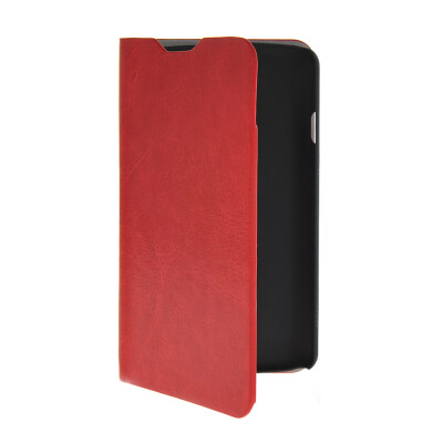 

MOONCASE Slim Leather Side Flip Wallet Card Slot Pouch Stand Shell Back Case Cover for LG F70 Red