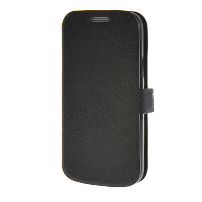 

MOONCASE Slim Leather Side Flip Bracket чехол для Samsung Galaxy S4 Mini i9190 Black