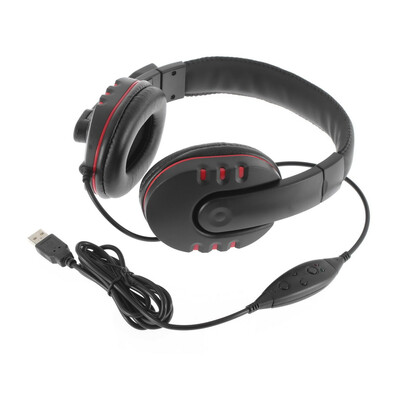 

Кожаный USB Проводная стерео микрофон наушников микрофон гарнитуры для Sony PS3 PS4 PC Game