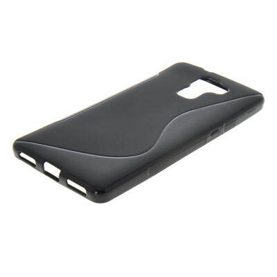 

MOONCASE Huawei 7 Case  - Line Flexible Durable Silicone Gel TPU Skin Slim Case Cover for Huawei Honor 7 Black