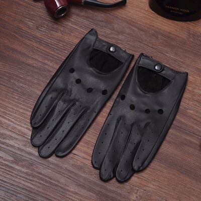 

Svadilfari 2018 Mens Autumn Winter Genuine Leather Gloves New Fashion Brand Black Warm Driving Unlined Gloves Goatskin Mittens