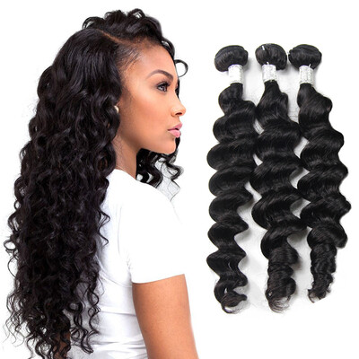 

Nami Hair Brazilian Loose Deep Wave Hair Bundles 3 Pieces Remy Hair Weave 100 Human Hair Extensions Natural Color