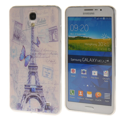 

MOONCASE Eiffel Tower Pattern Soft Silicone Gel TPU Flexible Shell Protective Case Cover for Samsung Galaxy Mega 2 G7508Q a06