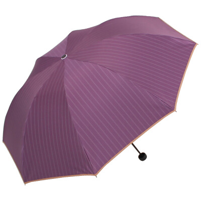 

Jingdong Supermarket] Paradise umbrella UPF50 + Vinyl strong water repellent one dry three fold automatic business sunny umbrella umbrella sauce red 3331E vinyl