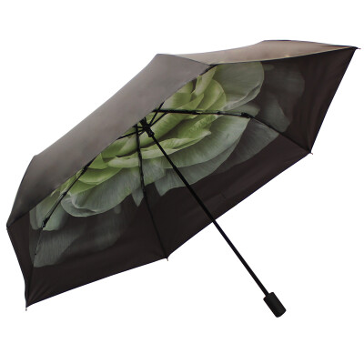 

Paradise umbrella UPF50 carbon fiber ultra-light full shade black glue in the transfer of three fold sunny umbrella sun umbrella green 30034ELCJ