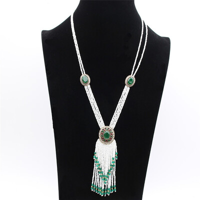 

Этнические африканские бисера ожерелья смолы ювелирные изделия турецкие бисером кисточки ожерелье ретро золото круглый подвеска ве