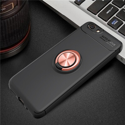 

Vivo Y53 Luxury Metal Ring Magnetic Bracket Shockproof Cooling TPU Phone Cas