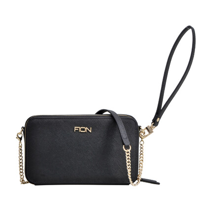 

FION zipper crossbody bag ladies leather clutch bag FCAWPBA027PIKPIK01 pink