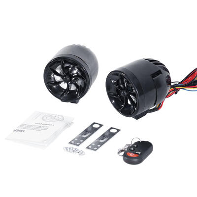 

1 Set Universal Remote Anti-theft Motorcycle Audio Radio System main unit2 LED speakers Automatically Play MP3 in TF cardUSB