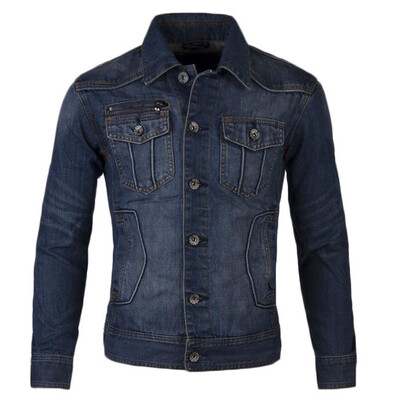 

Zogaa New Mens Jeans Jacket Patchwork Many Pocket