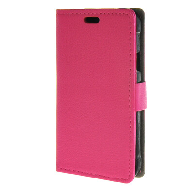 

MOONCASE Лич кожи Кожа Флип кошелек Слот для карты отойти чехол для Samsung Galaxy Xcover 3 G388F ярко-розовый