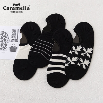 

Caramella summer thin section mens invisible socks casual sports short socks breathable shallow mouth cotton socks 53464 dark gray code