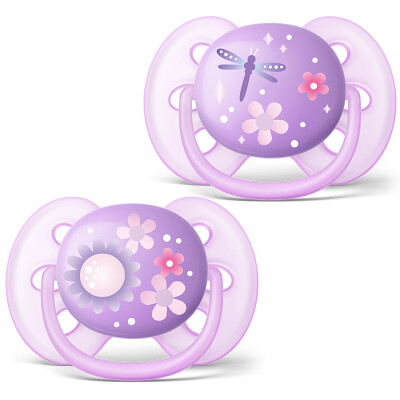 

Philips AVENT UK imports AVENT macarons cartoon pacifier 6-18 months purple paired skin texture SCF22722