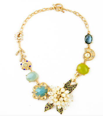 

Europe&America Trend Fashion Sweater Chain Alloy All-match Luxurious Pearl Flower Pendant Necklace Girl