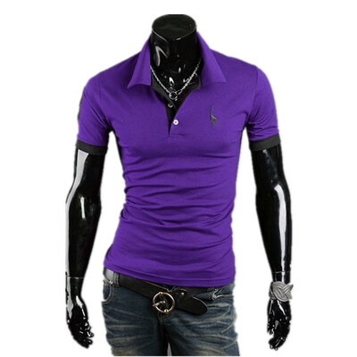 

Zogaa New Mens POLO Shirt Deer Embroidery Short Sleeve Slim