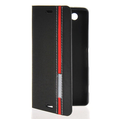 

MOONCASE Business style Leather Side Flip Wallet Card Slot Pouch Stand Back Case Cover for Sony Xperia Z3 Mini Black