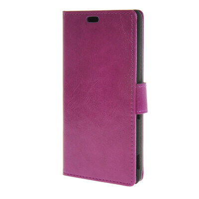 

MOONCASE Smooth PU Leather Flip Wallet Card Slot Bracket Back Case Cover for Sony Xperia M4 AQUA Purple