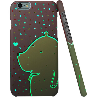 

Illustrator Apple iPhone6s Plus 6 Plus Mobile Shell Case Drop-resistant embossed protective shell Luminous illustrator series Cute bear