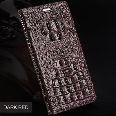 

Genuine Leather flip Case For Samsung S6 S7 S8 Plus Note 8 3D Crocodile Back Texture Phone Cover