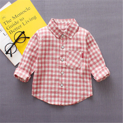 

2018 New Arrival Turn-down Collar Long Sleeve Casual Boy Children Kids Blouses Students Clothes