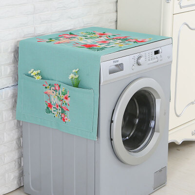 

Yuanyuan flower washing machine dust cover INS Nordic drum washing machine bedside table cloth refrigerator cover fabric dust cover 55140cm