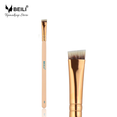 

BEILI 322 Luxe Rose Golden Pink Black handle Eye Eyebrow Liner Single Makeup Brush
