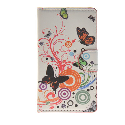 

MOONCASE Butterfly style Leather Side Flip Wallet Card Slot Stand Pouch Case Cover for Microsoft Lumia 435