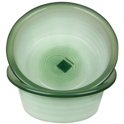 

Jingdong Supermarket plus benefits Hui basin 38cm imitation jade flat plastic bowl wash wash basin two loaded JY-0669