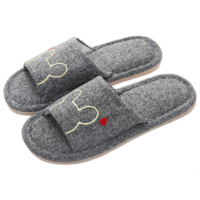 

Antarctic Nanjiren slippers female cotton&linen home seasons drag pink 40-41 yards 19D008