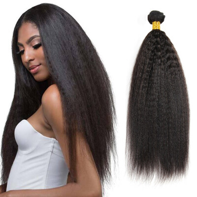 

Candace Brazilian Kinky Straight Virgin Human Hair Weaves 10"-28" 4 Pieces lot Yaki Hair Extension Free Shipping