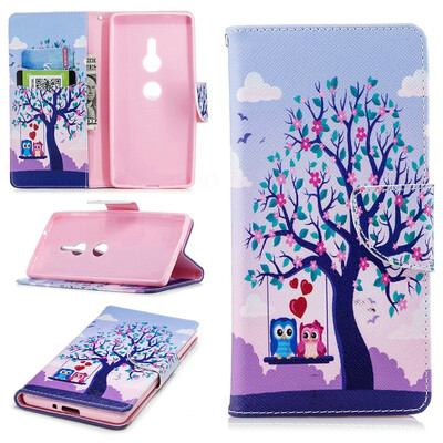 

BEFOSPEY Painting PU LeatherSoft TPU Card Slot Stand Wallet Case For Sony Xperia XZ257"2018