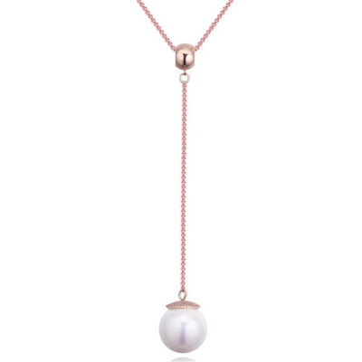 

White Imitation Peari Long Sweater Chain Necklace Pendants Brand Jewelry For Women Maxi Necklaces Jewelry Gift 27924