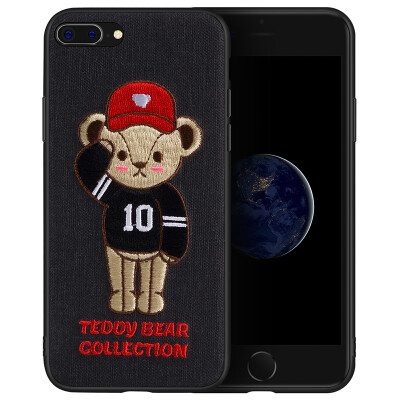 

Teddy Collection Apple 87Plus Mobile Shell iPhone87Plus Cartoon Cover Creative 3D Three-dimensional Embroidery All-inclusive Soft shell No 10 Baseball Player