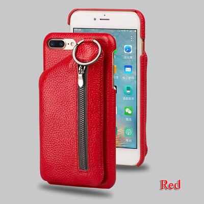 

LANGSIDI Genuine Leather Phone Case For iPhone 7 Plus Case Litchi Texture Back Cover Wallet Style