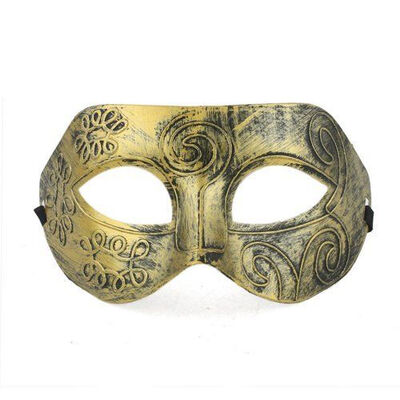 

Choice of either Gold Roman Greek Mens Adult Masquerade Soldier Mask 2PCS