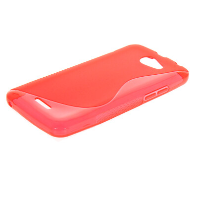 

MOONCASE -Line Soft Flexible Silicone Gel TPU Skin Shell Back Case Cover for HTC Desire 516 D516W Red