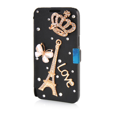 

MOONCASE Luxury Flower Crystal Leather Side Flip Wallet Pouch ЧЕХОЛ ДЛЯ Samsung Galaxy Express 2 G3815